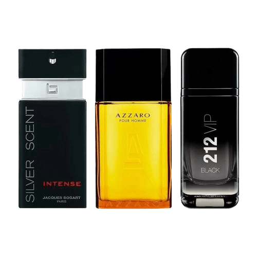 3-Piece Men's Fragrance Set: Azzaro, 212 Black & Silver Scent