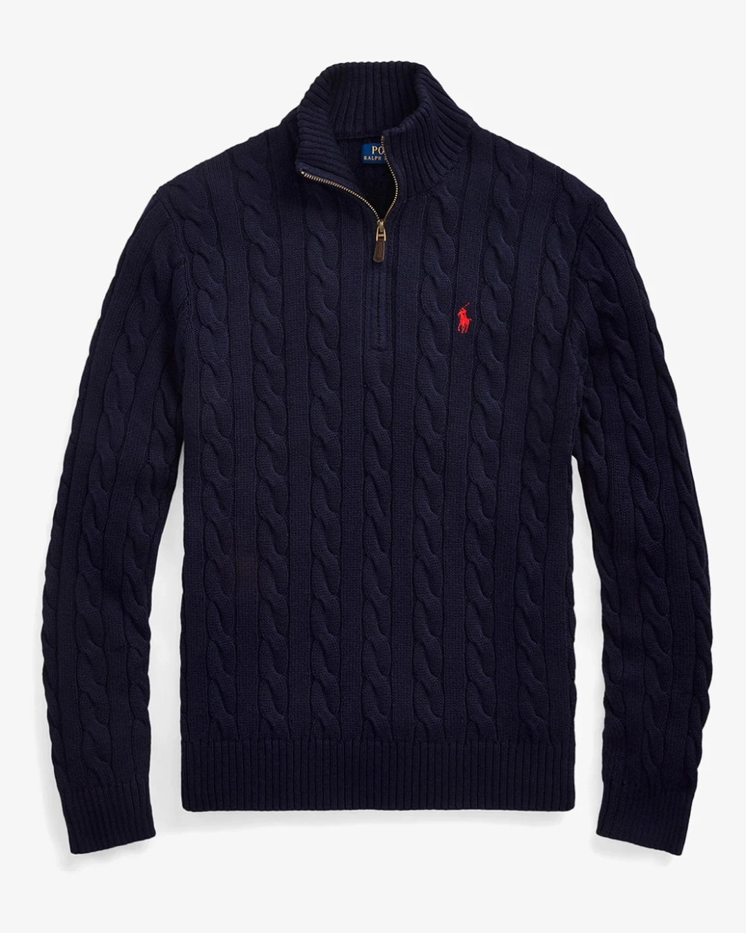 Cable-Knit Quarter-Zip Jumper