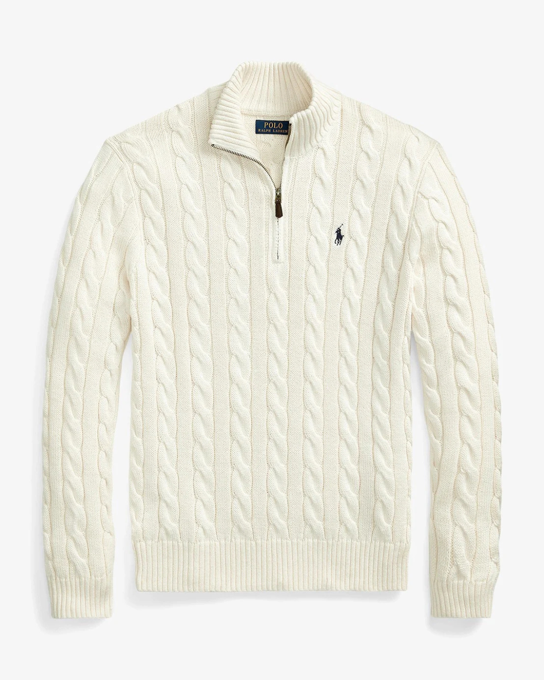 Cable-Knit Quarter-Zip Jumper
