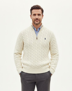 Cable-Knit Quarter-Zip Jumper