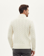 Cable-Knit Quarter-Zip Jumper