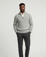 Cable-Knit Quarter-Zip Jumper