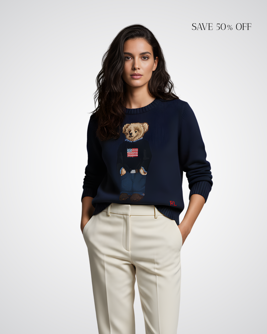 Polo Bear Linen-Cotton Jumper